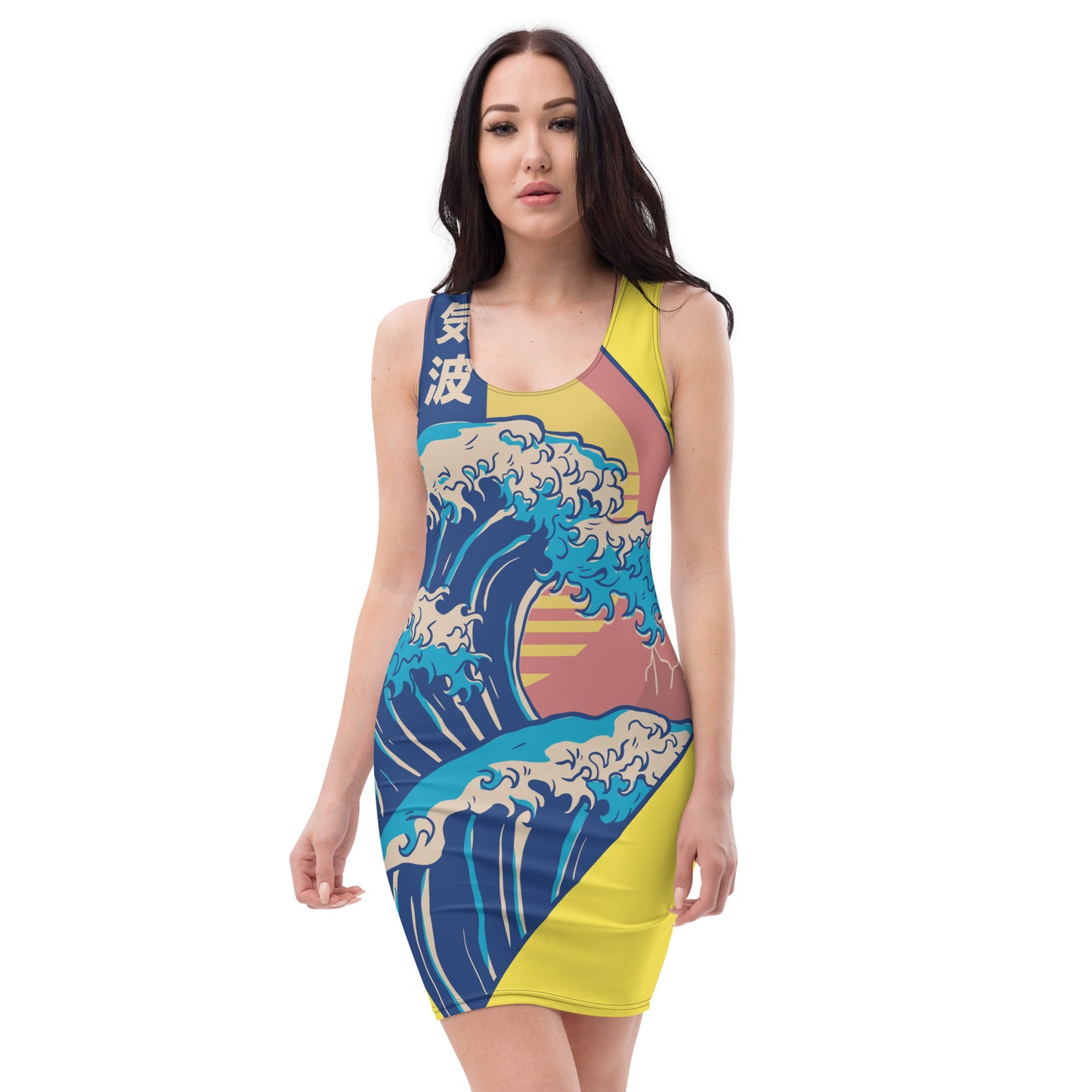 Yellow Japanese wave Dress