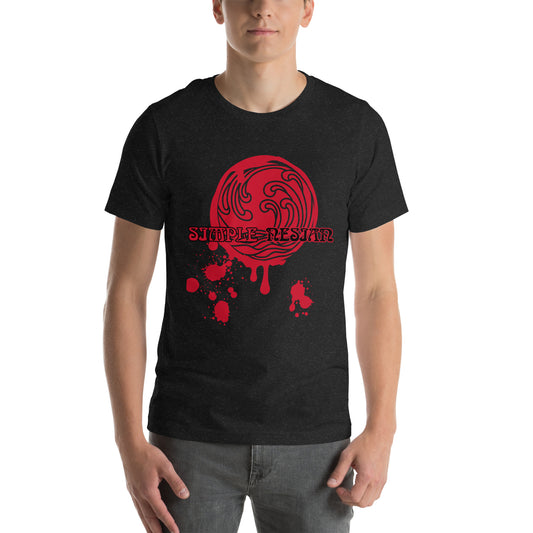 Unisex t-shirt drip red swirl